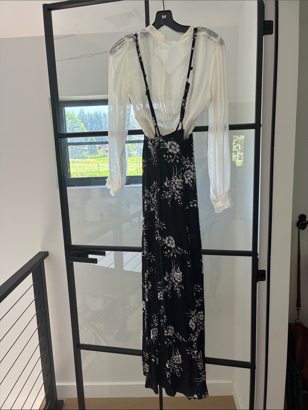 Flynn Skye Black and White Floral Slip Dress - Picture 4 of 5